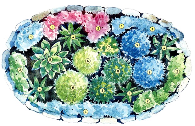Схема клумбы